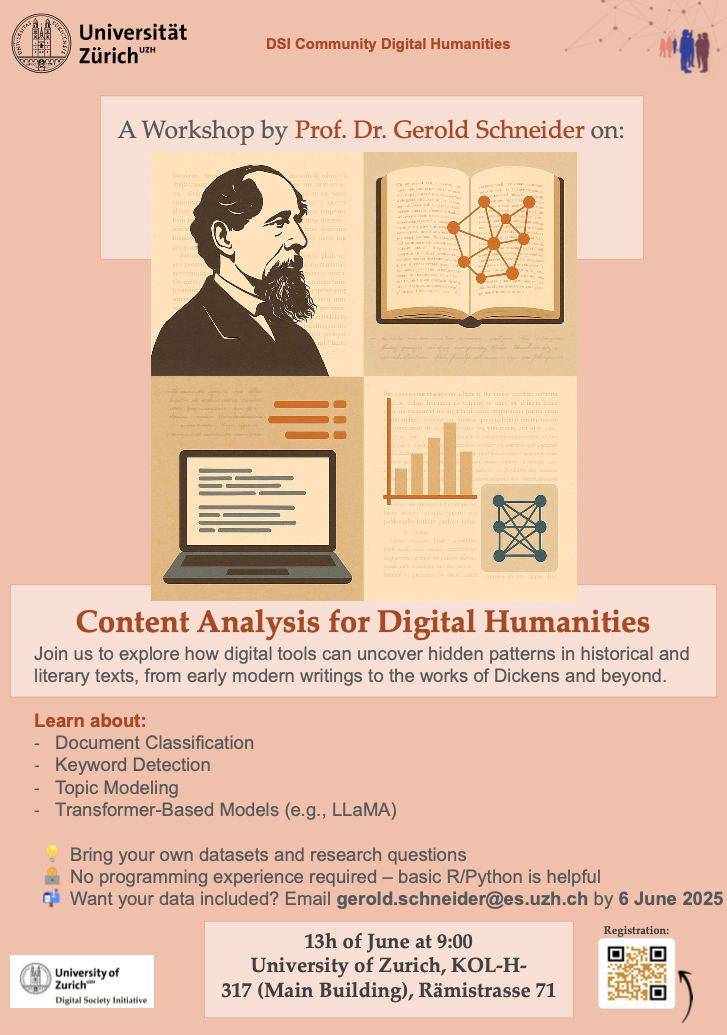Workshop on Content Analysis for Digital Humanities (13/06/2025) Article Image
